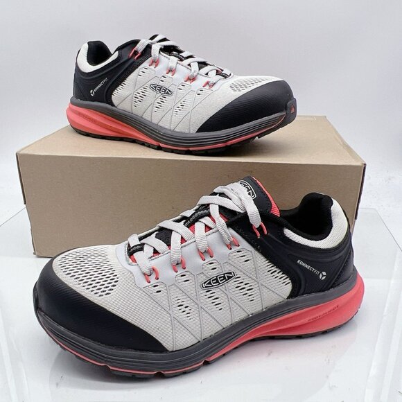 Keen Utility Vista Energy Pink Black Womens US 8.5 WIDE -Work Shoes Safety Toe - Picture 1 of 12